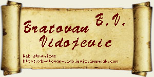 Bratovan Vidojević vizit kartica